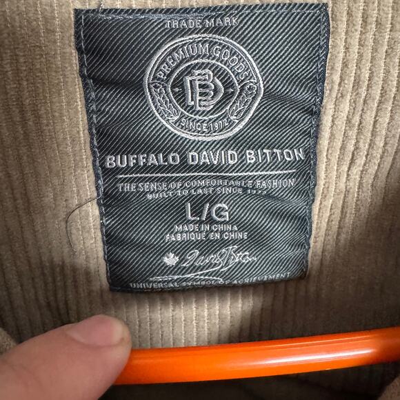 Buffalo David Bitton Jeremias Corduroy Heavy Shirt US Mens L - Picture 5 of 6